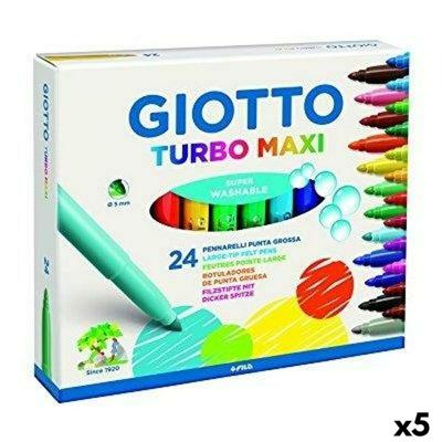 Markeerstiften Giotto Turbo Maxi Multicolour (5 Stuks)