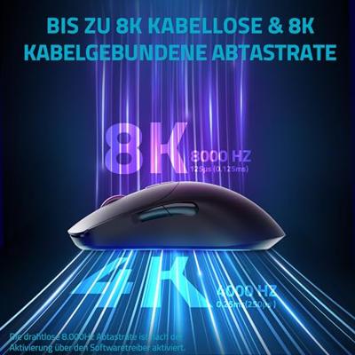 Rapoo V200PRO 4K+8K Draadloze Gaming Muis Zwart