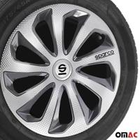 Sparco wieldoppen Sicilia 15 inch ABS zilver/grijs set van 4 - thumbnail