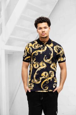 Versace Jeans Couture Chromo Polo Heren Zwart - Maat L - Kleur: GoudZwart | Soccerfanshop Versace Jeans Couture Chromo Polo Heren Zwart - Maat L - Kleur: GoudZwart | Soccerfanshop
