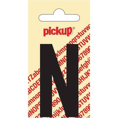 Plakletter Nobel Sticker zwarte letter N amsterdam Pickup - Pickup