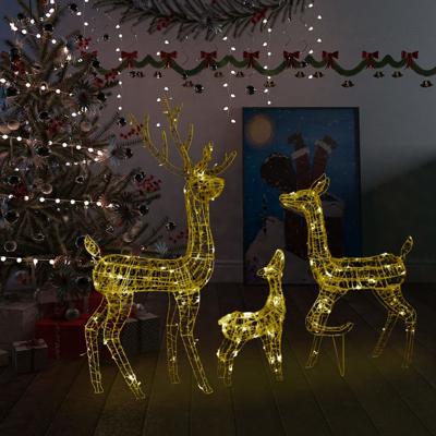 VidaXL Kerstversiering rendierfamilie 300 led's warmwit acryl