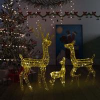 VidaXL Kerstversiering rendierfamilie 300 led's warmwit acryl - thumbnail