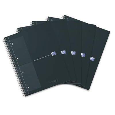 Spiraalblk oxf international notebk a4+ rt 5x5 zw | 5 stuks