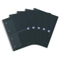 Spiraalblok Oxford International Notebook A4+ ruit 5X5mm zwart | 5 stuks - thumbnail
