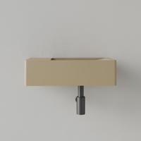 Fontein Gliss Design Freya Solid Marble 40x22x10 cm Zonder Kraangat Links Mat Cappuccino Gliss Design - thumbnail