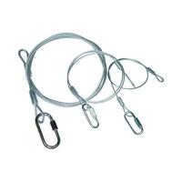 ADJ Safety kabel 1.40 m, 3.2mm met karabijnhaak - thumbnail