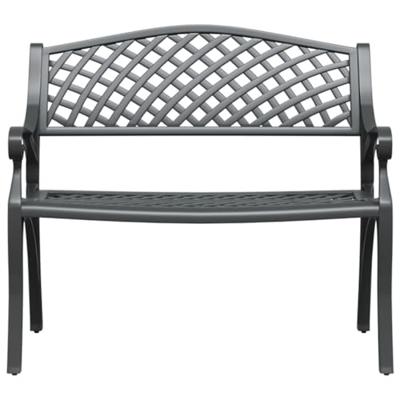 Tuinbank 102 cm gietaluminium zwart