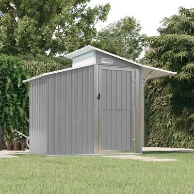 Tuinschuur 270x130x208,5 cm gegalvaniseerd staal grijs Tuinschuur 270x130x208,5 cm gegalvaniseerd staal grijs