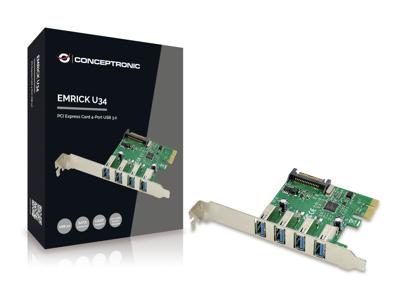 Conceptronic EMRICK02G interfacekaart/-adapter USB 3.0 Intern
