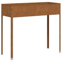 VidaXL Plantenbak 100,5x40,5x90 cm weervast staal - thumbnail