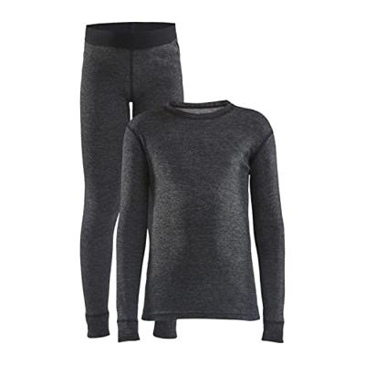 Craft 1909714 Core Wool Merino Set Jr - Black Melange - 110/116 Craft 1909714 Core Wool Merino Set Jr - Black Melange - 110/116