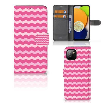 Samsung Galaxy A03 | Telefoon Hoesje | Waves Pink Samsung Galaxy A03 | Telefoon Hoesje | Waves Pink
