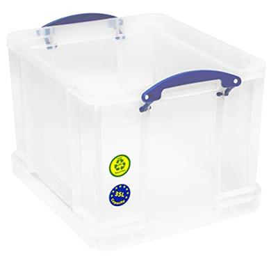 Really Useful Box 35 liter, transparant, per stuk verpakt in karton