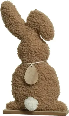 Decoris paasdecoratie konijn 45.5cm bruin
