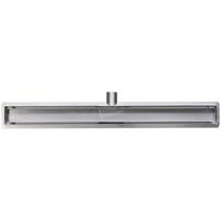 Wiesbaden RVS douchegoot+flens met tegelrooster 70x7 - thumbnail