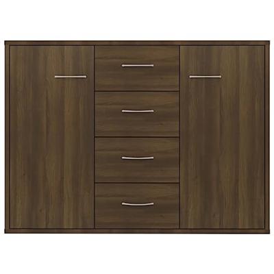 Dressoir 88x30x65 cm bewerkt hout bruin eikenkleur