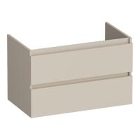 Brauer Joy - Onderkast - 80 cm - met 2 Softclose Lades Greeploos en 1 Sifon Uitsparing - Mat Beige - thumbnail