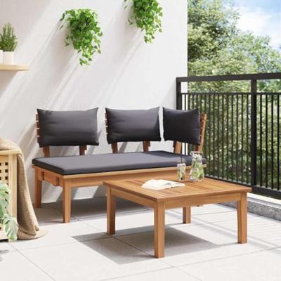 Tuinbank 2 pcs Bruin Massief teakhout