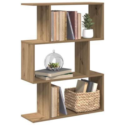 Kamerscherm / boekenkast 3-laags 70x24x97 cm hout artisanaal