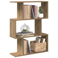 Kamerscherm / boekenkast 3-laags 70x24x97 cm hout artisanaal - thumbnail