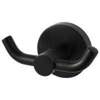 Haceka Kosmos Handdoekhaak dubbel - mat zwart 1208531 - thumbnail