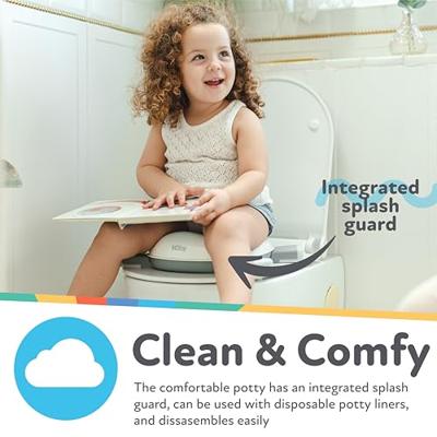 NUBY Draagbaar Reispotje voor Peuters - Met Opbergtas - Grijs/Wit