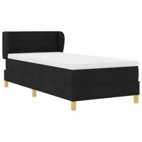 Boxspringbed met matras stof zwart 100x200 cm - thumbnail