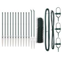 VidaXL Afrasteringspaal groen 25 x 0,6 m (50 mm gaas) staal en pvc - thumbnail