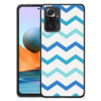 Xiaomi Redmi Note 10 Pro Back Case Zigzag Blauw - thumbnail