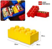 LEGO minidoos 8 noppen, lunchdoosinzet, snackdoos, Zwart - thumbnail