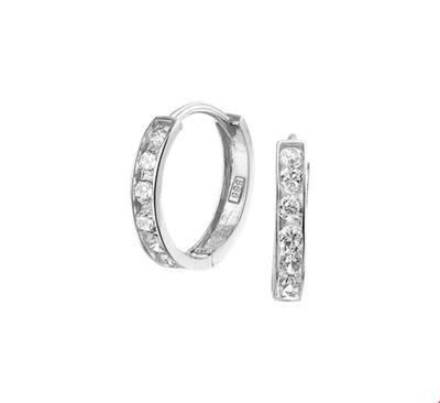 TFT Klapcreolen Zirkonia Witgoud Glanzend