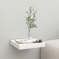 Wandschap zwevend 23x23,5x3,8 cm MDF eikenkleurig en wit - thumbnail