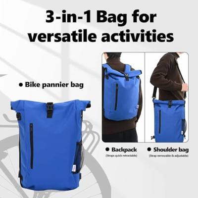 VidaXL Fietstas blauw 31 x 13 x 58 cm polyester