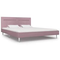 Bedframe met LED stof roze 180x200 cm - thumbnail
