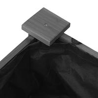Plantenbak met voering 118x59x76 cm massief vurenhout grijs - thumbnail