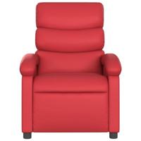 Fauteuil verstelbaar kunstleer rood - thumbnail