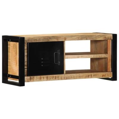 Tv-meubel 80x30x35 cm massief ruw mangohout