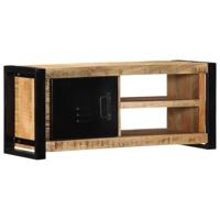 Tv-meubel 80x30x35 cm massief ruw mangohout - thumbnail