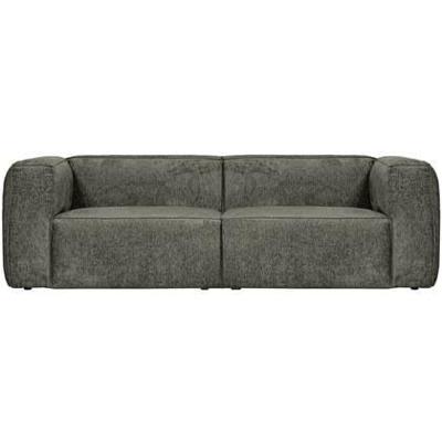 WOOOD 3,5-zits Bank 'Bean' Structure Velvet, kleur Waterplant