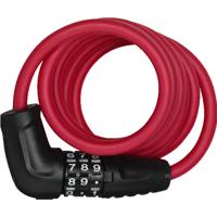 Abus cijfer spiraal kabelslot 150cm rood - thumbnail