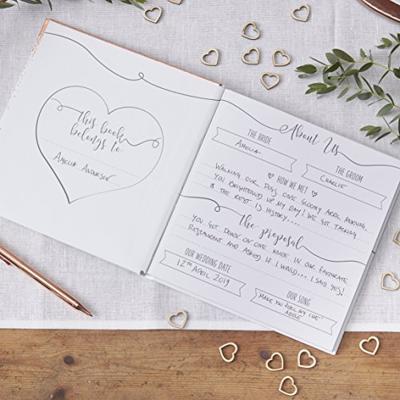 Ginger Ray BB-306 Beautiful Botanics Weddingplanner Rose Goud