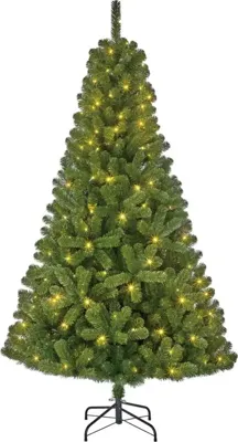 Kunstkerstboom black box Charlton Met led groen h185 x d115cm