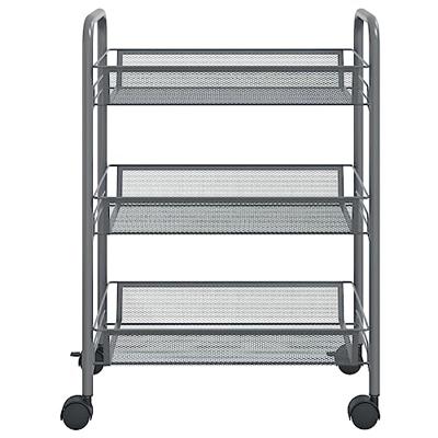 Keukentrolley 3-laags 46x26x54 cm ijzer grijs