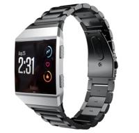 Fitbit Ionic - Schakelarmband Stainless Steel bandje - Zwart - thumbnail