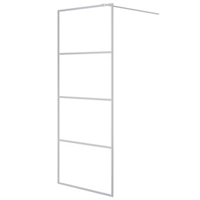 Inloopdouchewand 80x195 cm transparant ESG-glas zilverkleurig - thumbnail