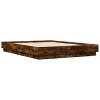 Bedframe met LED-verlichting gerookt eikenkleurig 120x190 cm - thumbnail