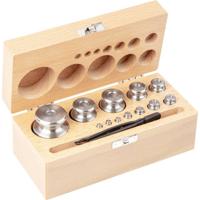 Kern 35405 Gewichtenset 354-05, OIML-klasse M2, nominale waarde 1 g - 500 g, knop, roestvrij staal fijngedraaid (OIML), in houten etui - thumbnail