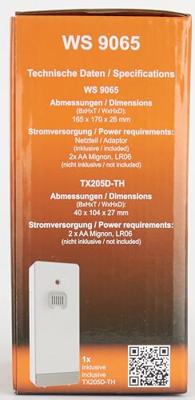 Techno Line WS9065 WS9065 Draadloos weerstation Techno Line WS9065 WS9065 Draadloos weerstation