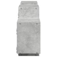 Wandschap 129x18x42 cm bewerkt hout betongrijs - thumbnail